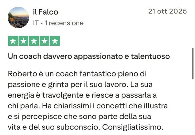 Recensione a cinque stelle: un coach davvero appassionato e talentuoso