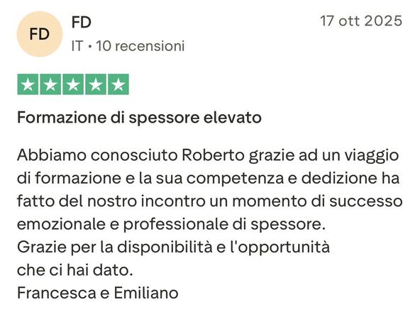 Recensione a cinque stelle di Francesca ed Emiliano: formazione di spessore elevato