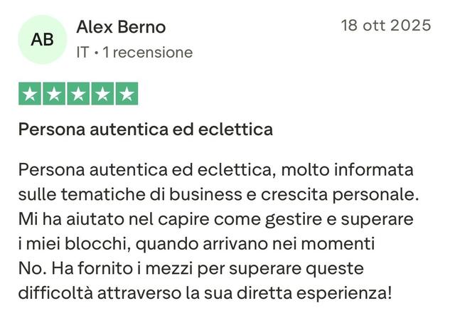 Recensione a cinque stelle di Alex Berno: persona autentica ed eclettica