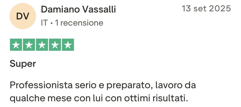 Recensione a cinque stelle di Damiano Vassalli: professionista serio e preparato